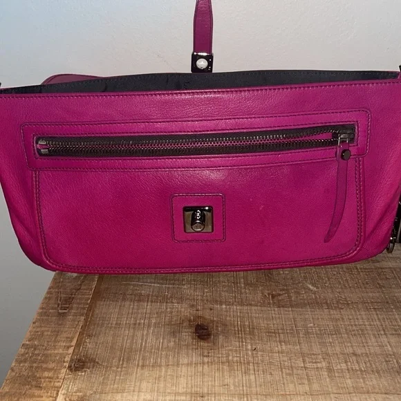 Lanvin Small Pink Leather Silver Chain Shoulder Handbag - Picture 10 of 11